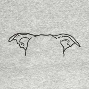 Mutt Ears, Dog Ears outline T-Shirt